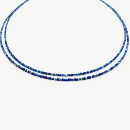 Double Layer Blue Miyuki Necklace