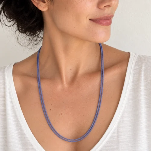 Double Layer Lavender Miyuki Necklace